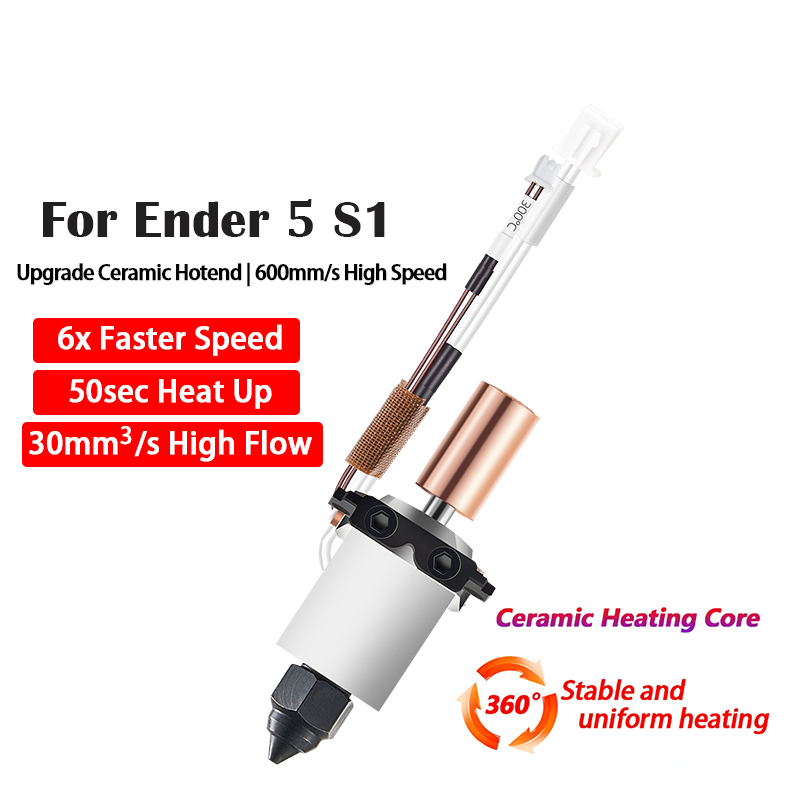 Ceramic Hotend for Ender 5 S1  - огляд і ціна High Flow Ceramic Hotend